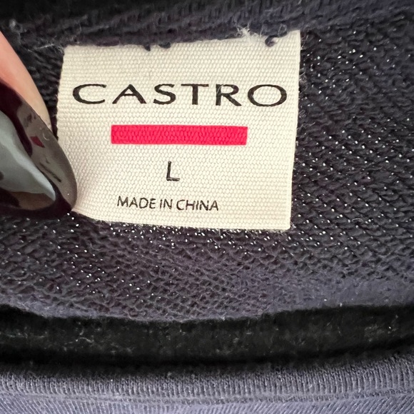 Sweater blue with stickers - Picture 2 of 2